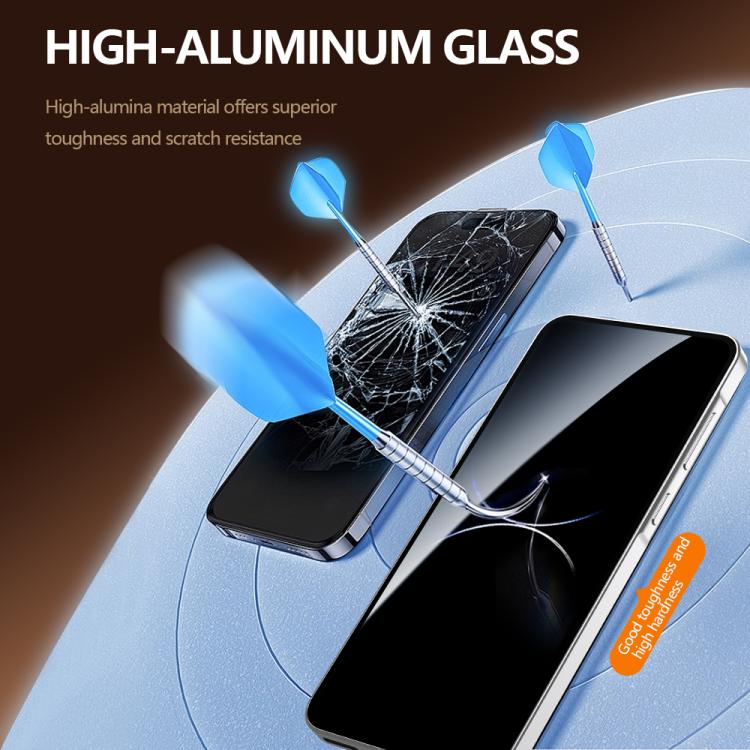 For Galaxy S25 FE 5G 2pcs/Set LeReach CF Series Full Screen Version HD Privacy Phone Tempered Film - Black