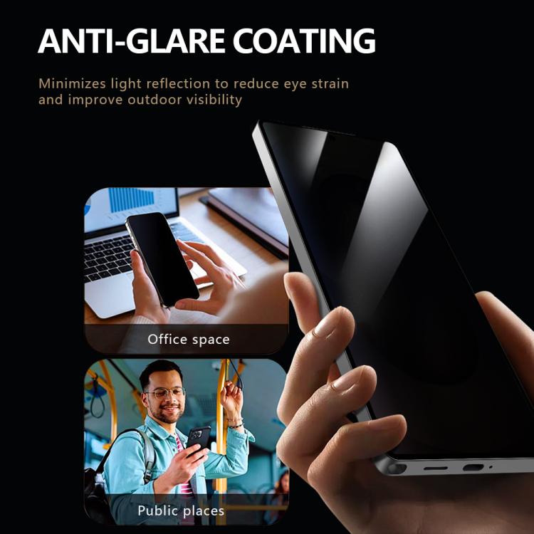 For Galaxy S25 Ultra 5G 2pcs/Set LeReach CF Series Full Screen Version HD Privacy Phone Tempered Film - Black