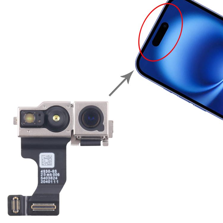 For iPhone 16 Plus Original Front Facing Camera Support Repair Assistant Face ID