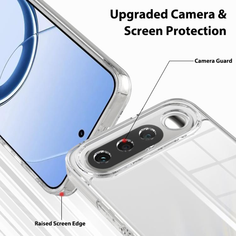 For Realme 16 5G Scratchproof Acrylic TPU Phone Case - Transparent