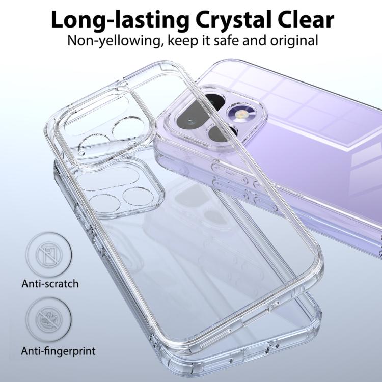 For Realme 16 Pro 5G Scratchproof Acrylic TPU Phone Case - Transparent