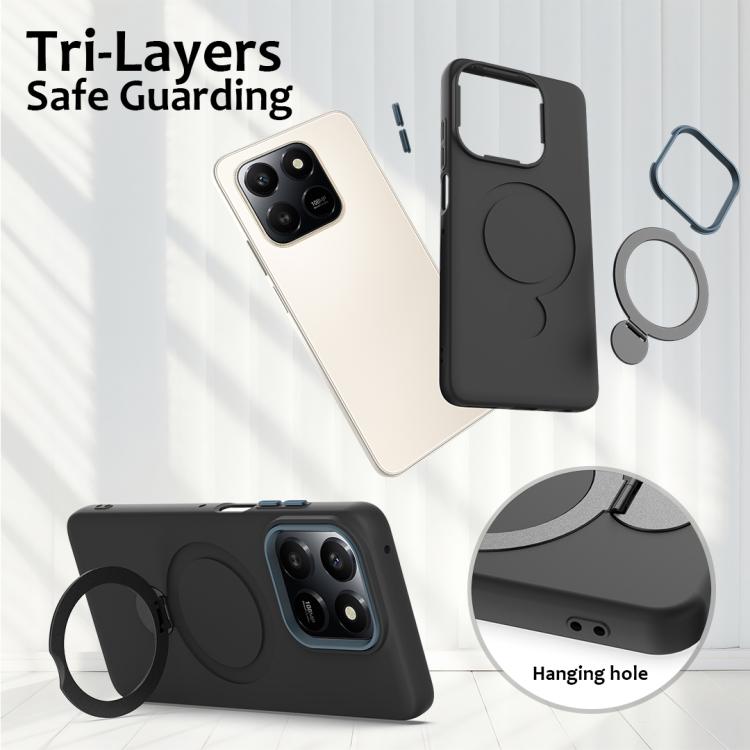 For Honor 400 Smart / X7d Gen1.5 Pivot Ring Holder TPU Hybrid PC Phone Case