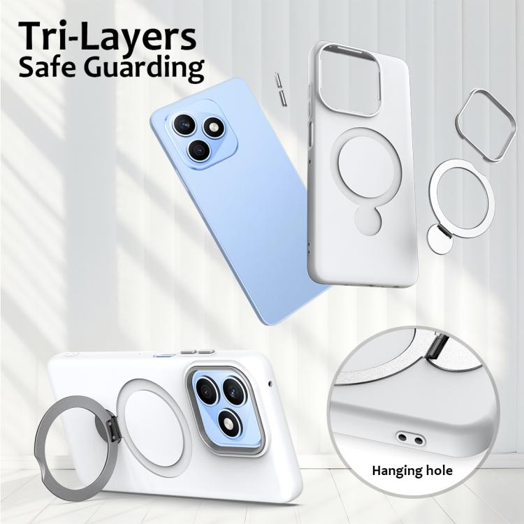 For Honor X8d 4G Gen1.5 Pivot Ring Holder TPU Hybrid PC Phone Case