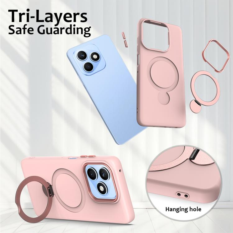 For Honor X8d 4G Gen1.5 Pivot Ring Holder TPU Hybrid PC Phone Case