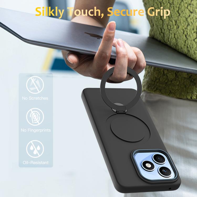 For Honor X8d 4G Gen1.5 Pivot Ring Holder TPU Hybrid PC Phone Case