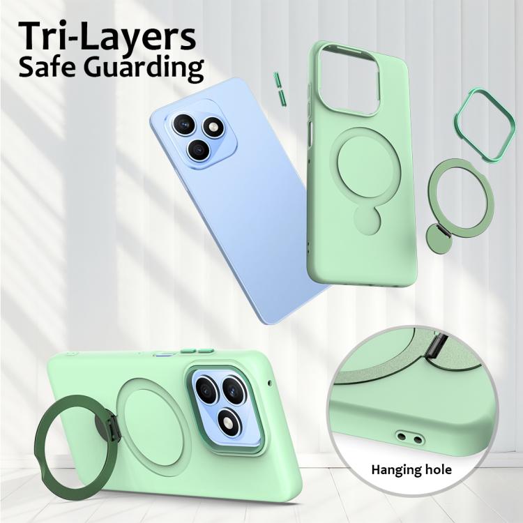 For Honor X8d 4G Gen1.5 Pivot Ring Holder TPU Hybrid PC Phone Case