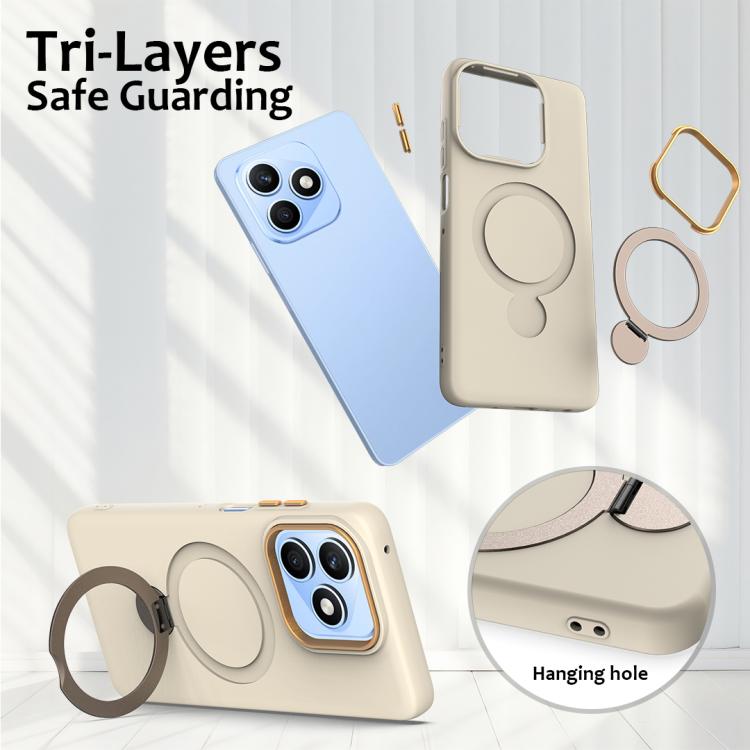 For Honor X8d 4G Gen1.5 Pivot Ring Holder TPU Hybrid PC Phone Case