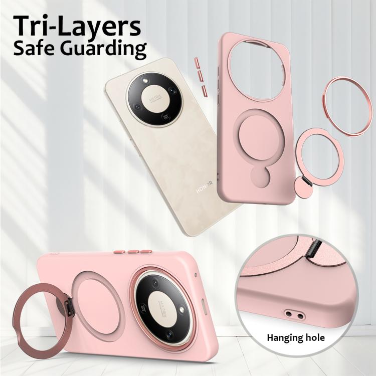 For Honor X9d / X70 5G / Magic8 Lite Gen1.5 Pivot Ring Holder TPU Hybrid PC Phone Case