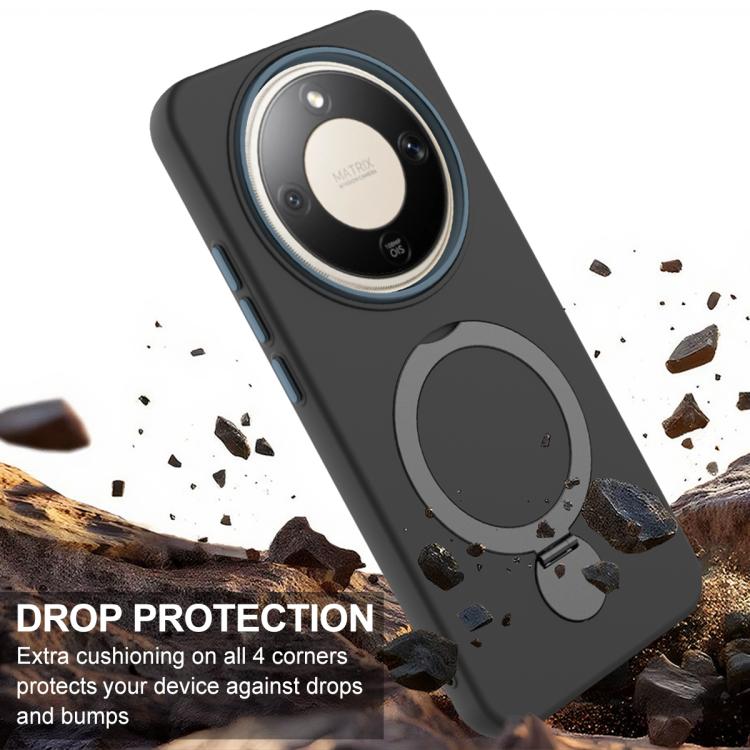For Honor X9d / X70 5G / Magic8 Lite Gen1.5 Pivot Ring Holder TPU Hybrid PC Phone Case