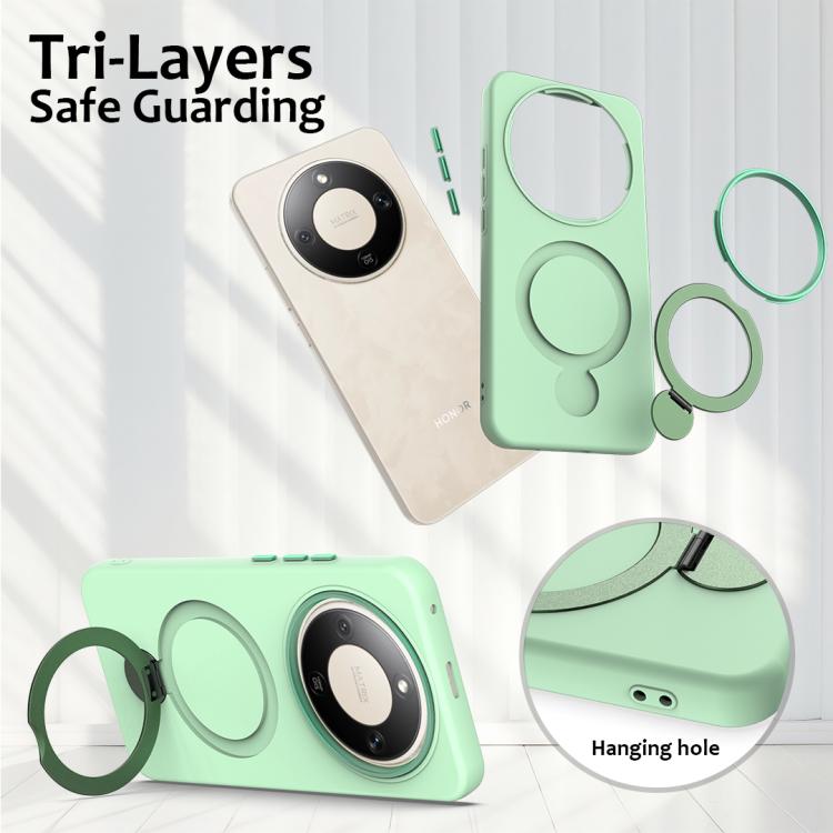 For Honor X9d / X70 5G / Magic8 Lite Gen1.5 Pivot Ring Holder TPU Hybrid PC Phone Case