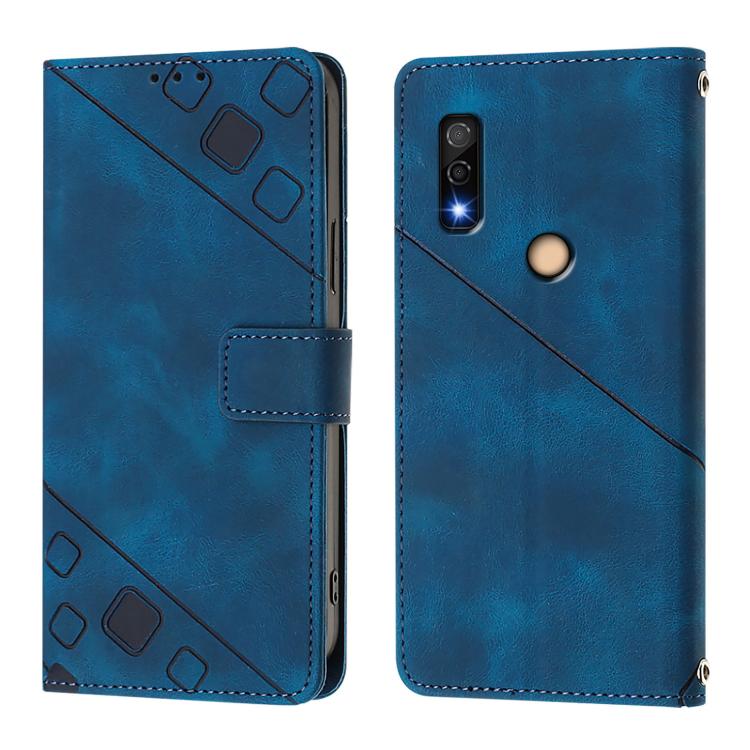 For Fujitsu Arrows We3 Skin Feel Embossed Leather Phone Case