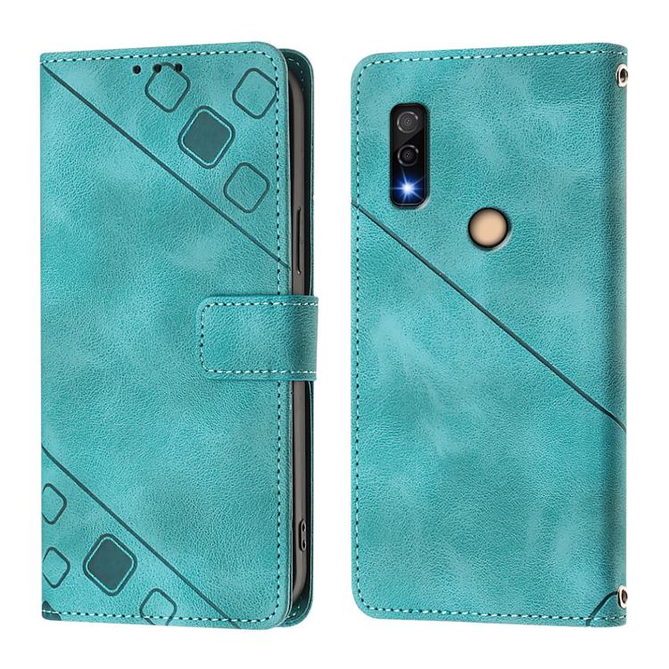 For Fujitsu Arrows We3 Skin Feel Embossed Leather Phone Case