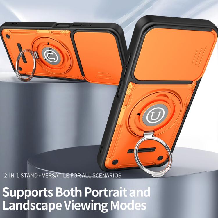 For itel A100C 4G Sliding Camshield Holder Magnetic Phone Case