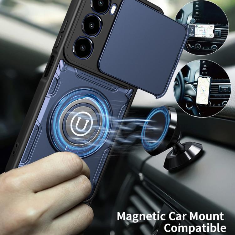 For itel City 100 Sliding Camshield Holder Magnetic Phone Case
