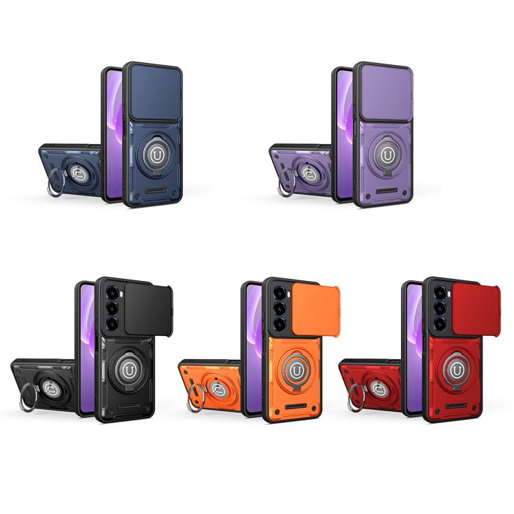For itel City 100 Sliding Camshield Holder Magnetic Phone Case