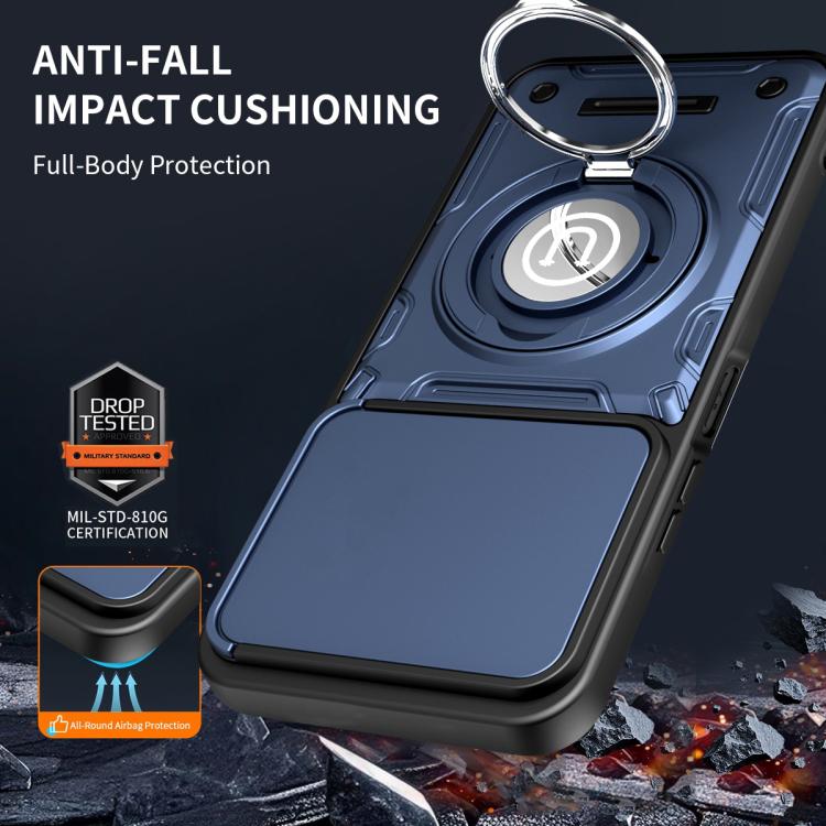 For itel City 100 Sliding Camshield Holder Magnetic Phone Case