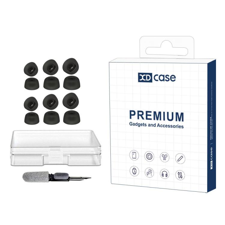 For Jabra Elite 3 / 4 / 7 Pro / 7 Active XDcase 6 Pairs Replacement Silicone Ear Tips Kit, S/M/L Size, Cleaning Brush Color Random