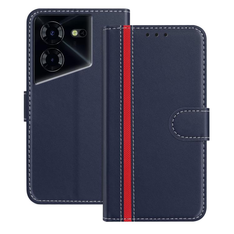 For Tecno Pova 5 Pro Color Block Card Slots Vegan Leather Phone Case