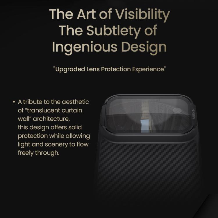 For iPhone 17 Pro NILLKIN CarboProp Translucent Black CamShield Magnetic Phone Case - Black