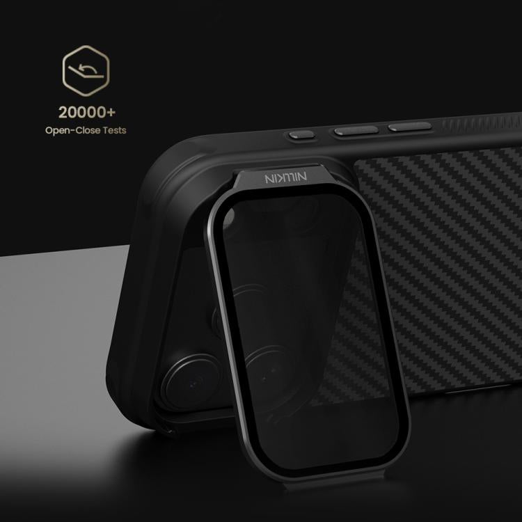 For iPhone 17 Pro NILLKIN CarboProp Translucent Black CamShield Magnetic Phone Case - Black