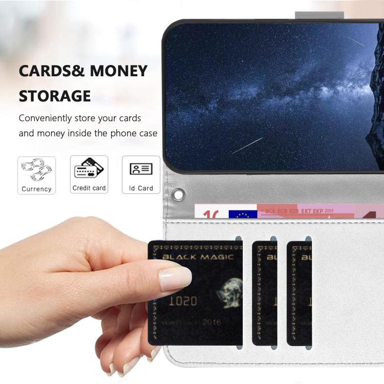 For Nokia C22 Color Block Card Slots Vegan Leather Phone Case