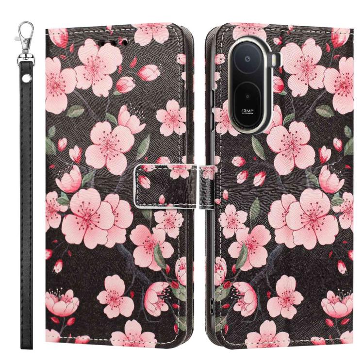 For Redmi A7 Pro 4G 171mm Global Painted Pattern Vegan Leather Phone Case with Strap