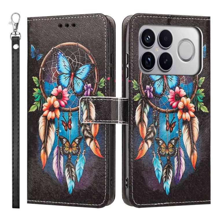 For Redmi K90 Pro Max/Poco F8 Ultra 5G Painted Pattern Vegan Leather Phone Case with Strap