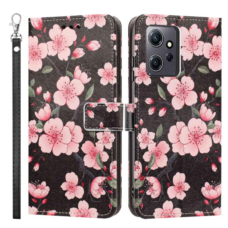 For Redmi Note 12 4G Global Painted Pattern Vegan Leather Phone Case with Strap