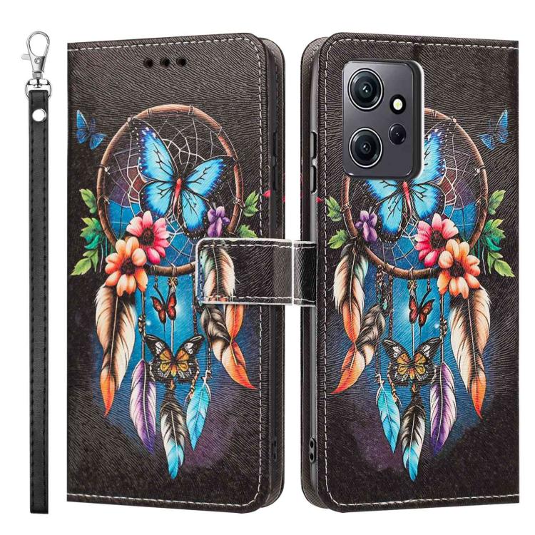 For Redmi Note 12 4G Global Painted Pattern Vegan Leather Phone Case with Strap