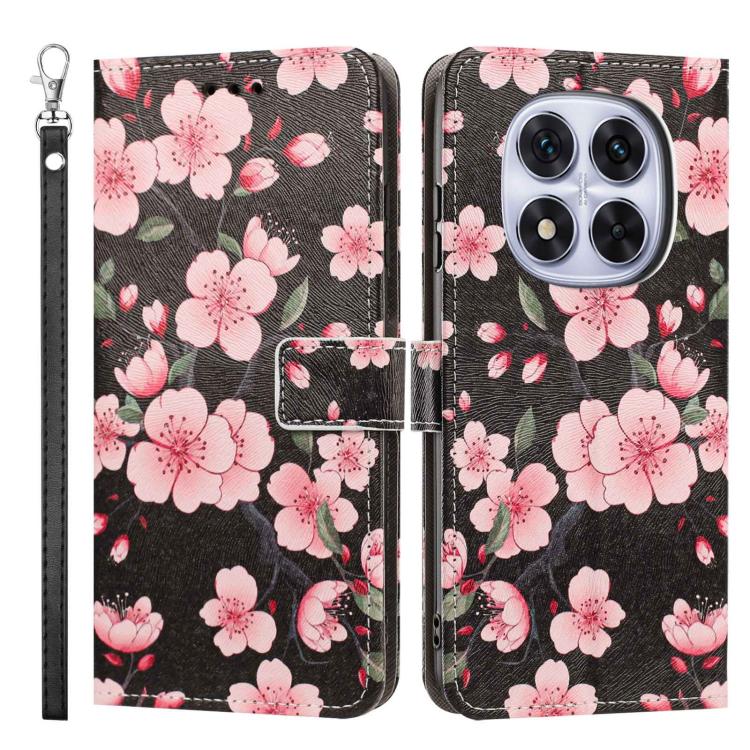 For Redmi Note 14 Pro 5G/4G Painted Pattern Vegan Leather Phone Case with Strap