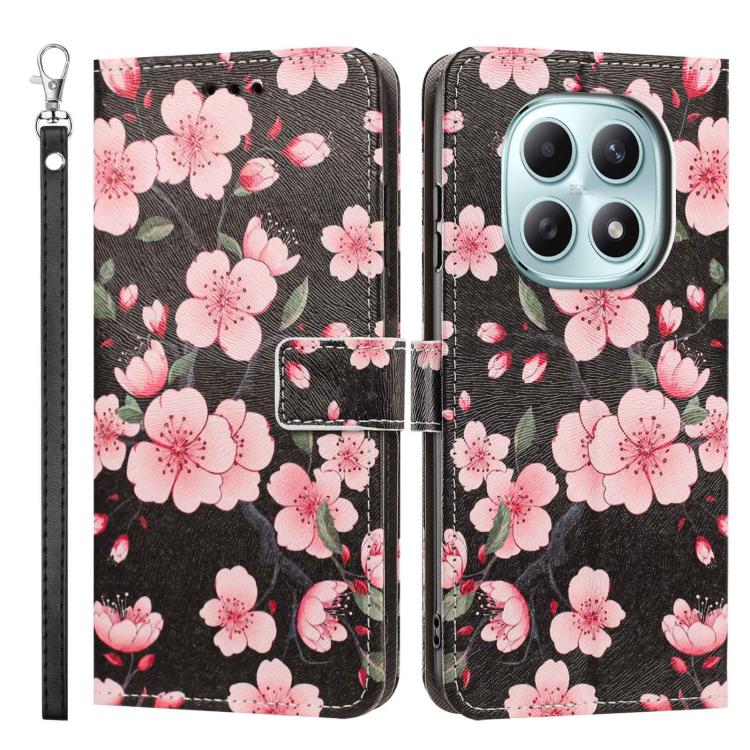 For Redmi Note 15 5G/4G Global 164mm Painted Pattern Vegan Leather Phone Case with Strap