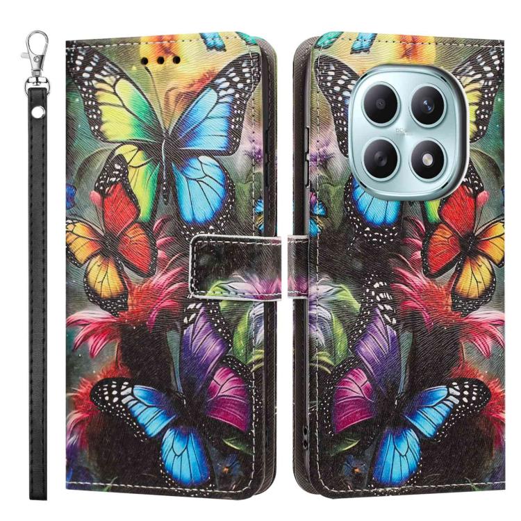 For Redmi Note 15 5G/4G Global 164mm Painted Pattern Vegan Leather Phone Case with Strap