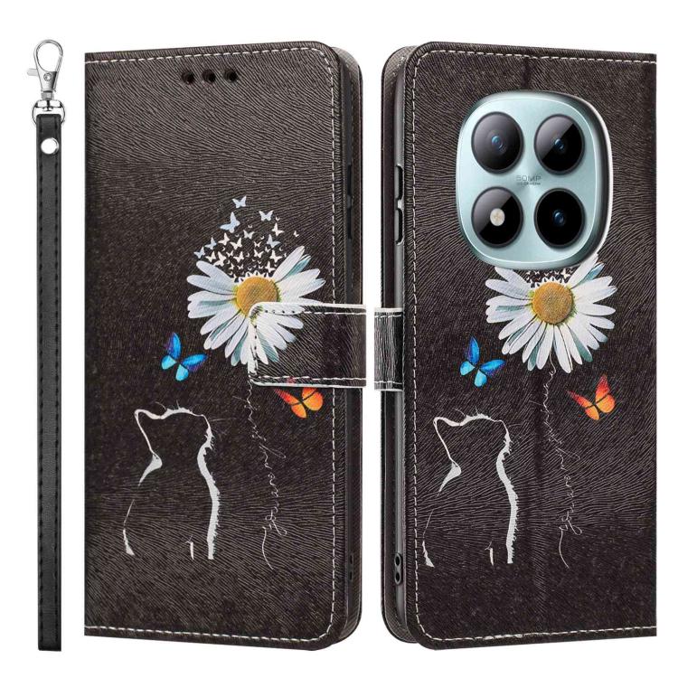 For Redmi Note 15 Pro 5G Global 163.6mm Painted Pattern Vegan Leather Phone Case with Strap