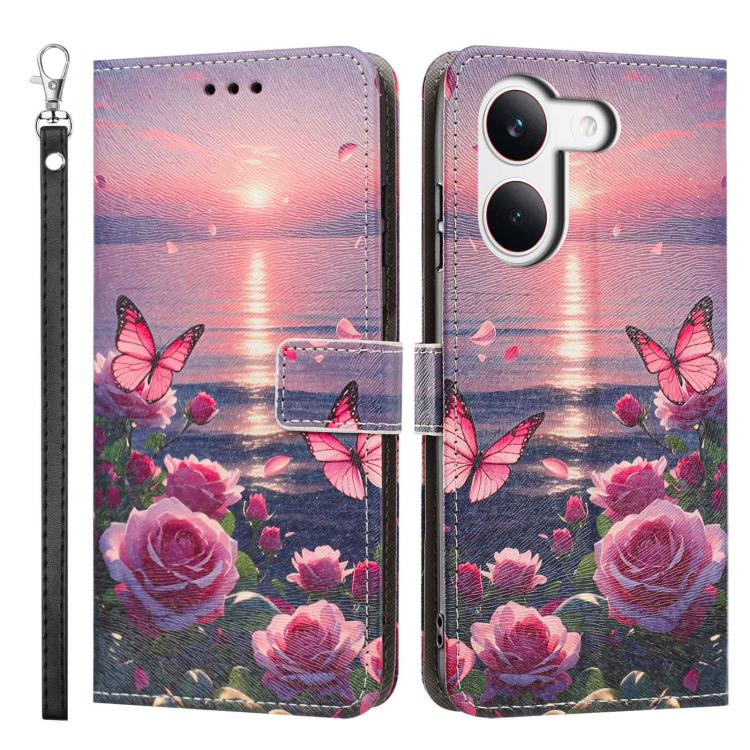 For Redmi Turbo 5 5G/Poco X8 Pro 5G Painted Pattern Vegan Leather Phone Case with Strap