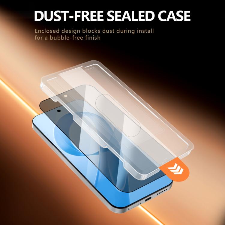 For Redmi K90 Pro Max 2pcs/Set LeReach CF Series Full Screen Version HD Privacy Phone Tempered Film - Black