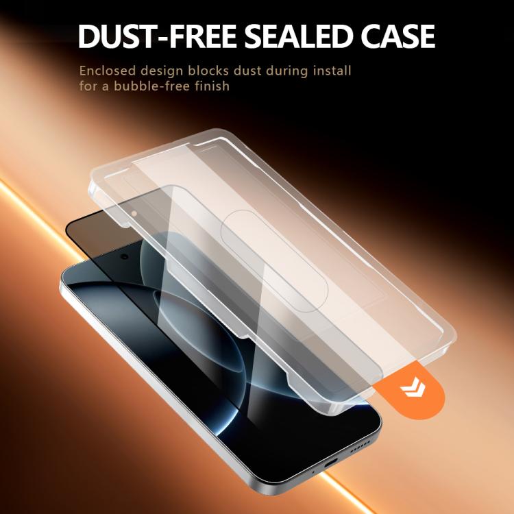 For Redmi Note 15 Pro 5G Global 163.6 2pcs/Set LeReach CF Series Full Screen Version HD Privacy Phone Tempered Film - Black