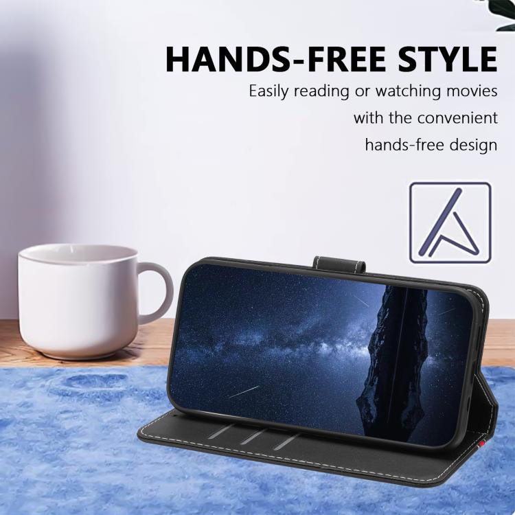 For Oukitel C65 Color Block Card Slots Vegan Leather Phone Case