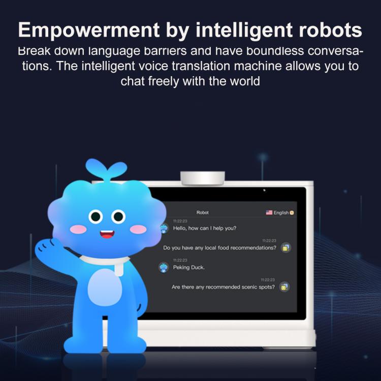 T10 Desktop 10-inch Dual-Screen AI Smart Translator - White