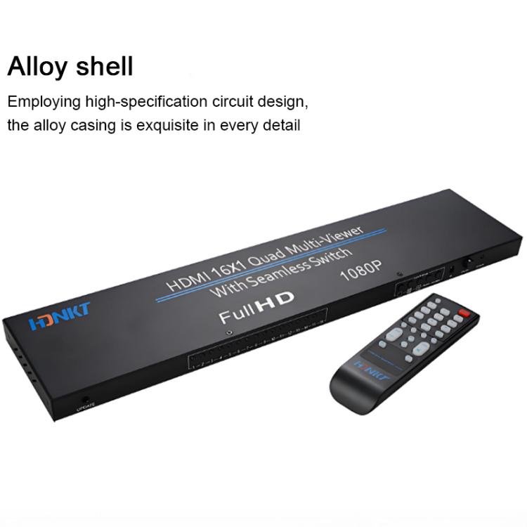 NK-816 HDMI 16x1 Multi-Viewer Supports Seamless Switch 1080P - Black