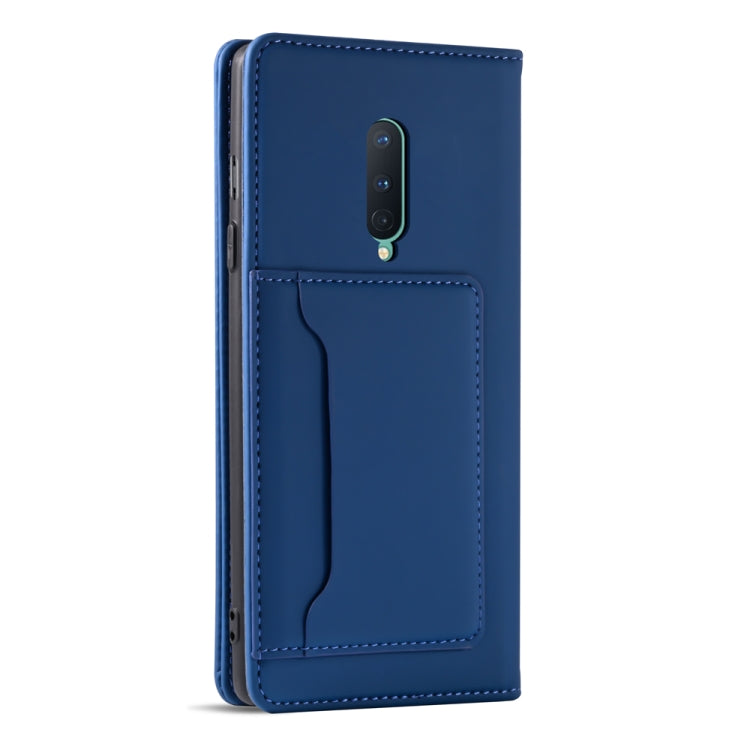 For OnePlus 8 Strong Magnetism Liquid Feel Horizontal Flip Leather Case with Holder & Card Slots & Wallet