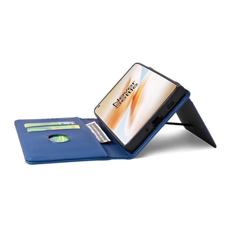 For OnePlus 8 Strong Magnetism Liquid Feel Horizontal Flip Leather Case with Holder & Card Slots & Wallet