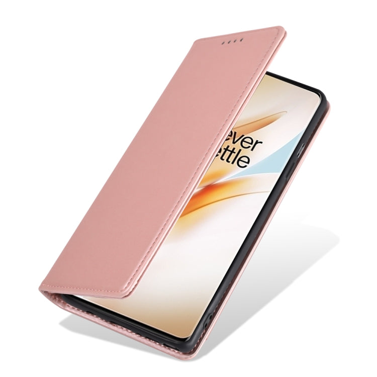 For OnePlus 8 Strong Magnetism Liquid Feel Horizontal Flip Leather Case with Holder & Card Slots & Wallet