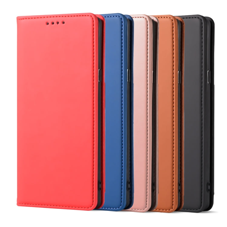 For OnePlus 8 Pro Strong Magnetism Liquid Feel Horizontal Flip Leather Case with Holder & Card Slots & Wallet
