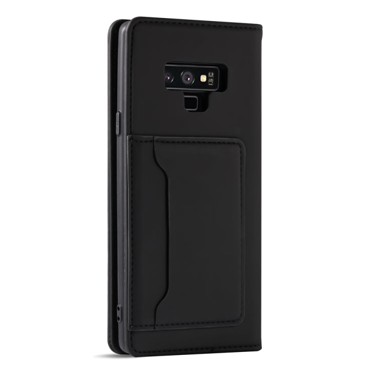 For Samsung Galaxy Note9 Strong Magnetism Liquid Feel Horizontal Flip Leather Case with Holder & Card Slots & Wallet