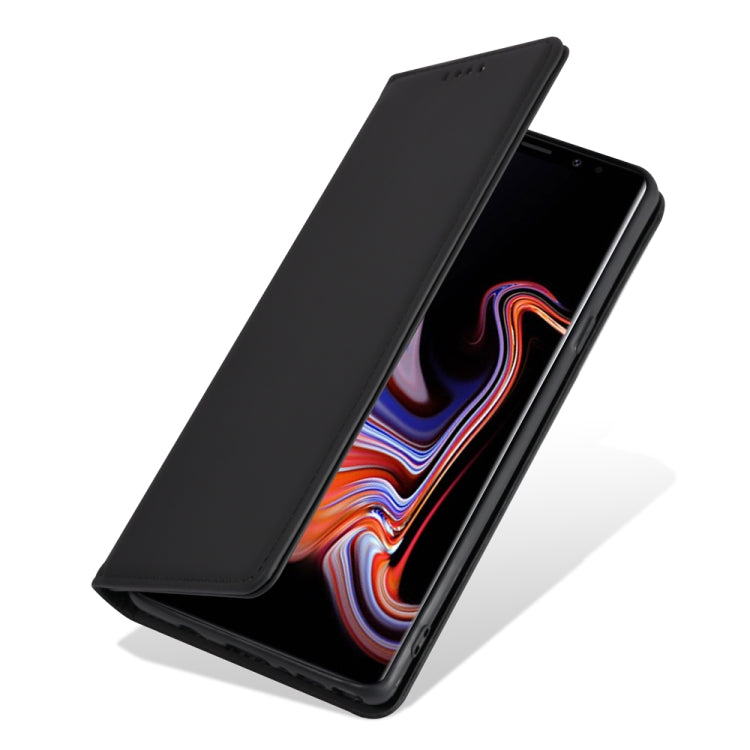 For Samsung Galaxy Note9 Strong Magnetism Liquid Feel Horizontal Flip Leather Case with Holder & Card Slots & Wallet