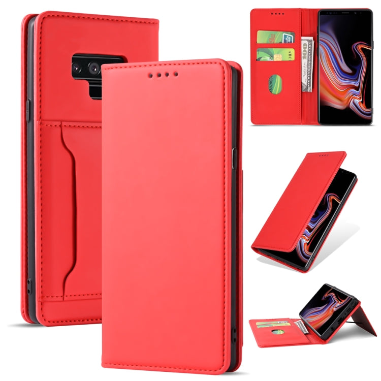 For Samsung Galaxy Note9 Strong Magnetism Liquid Feel Horizontal Flip Leather Case with Holder & Card Slots & Wallet
