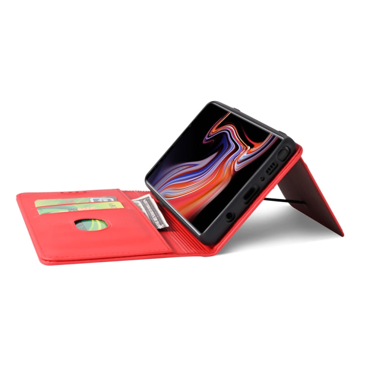 For Samsung Galaxy Note9 Strong Magnetism Liquid Feel Horizontal Flip Leather Case with Holder & Card Slots & Wallet