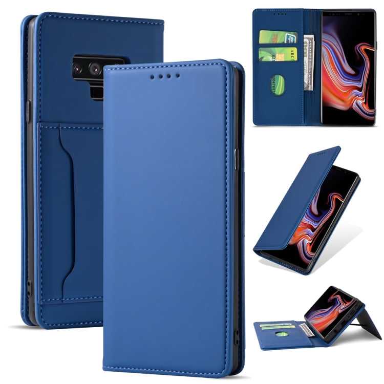 For Samsung Galaxy Note9 Strong Magnetism Liquid Feel Horizontal Flip Leather Case with Holder & Card Slots & Wallet