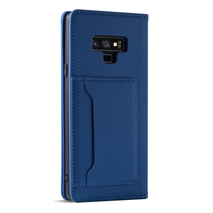 For Samsung Galaxy Note9 Strong Magnetism Liquid Feel Horizontal Flip Leather Case with Holder & Card Slots & Wallet