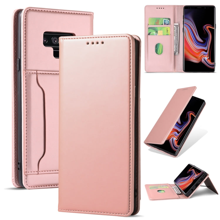 For Samsung Galaxy Note9 Strong Magnetism Liquid Feel Horizontal Flip Leather Case with Holder & Card Slots & Wallet